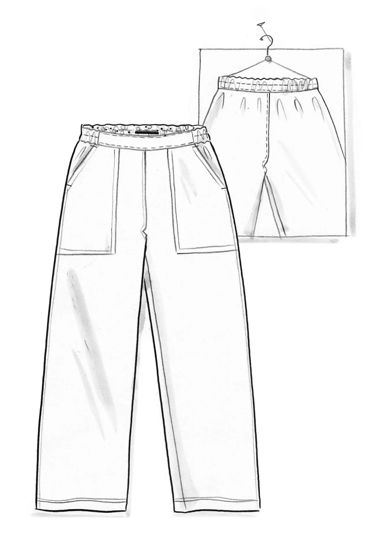 Gudrun Sjödén Vävd twillbyxa i ekologisk bomull