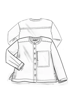 Gudrun Sjödén Vävd twillskjorta i ekologisk bomull