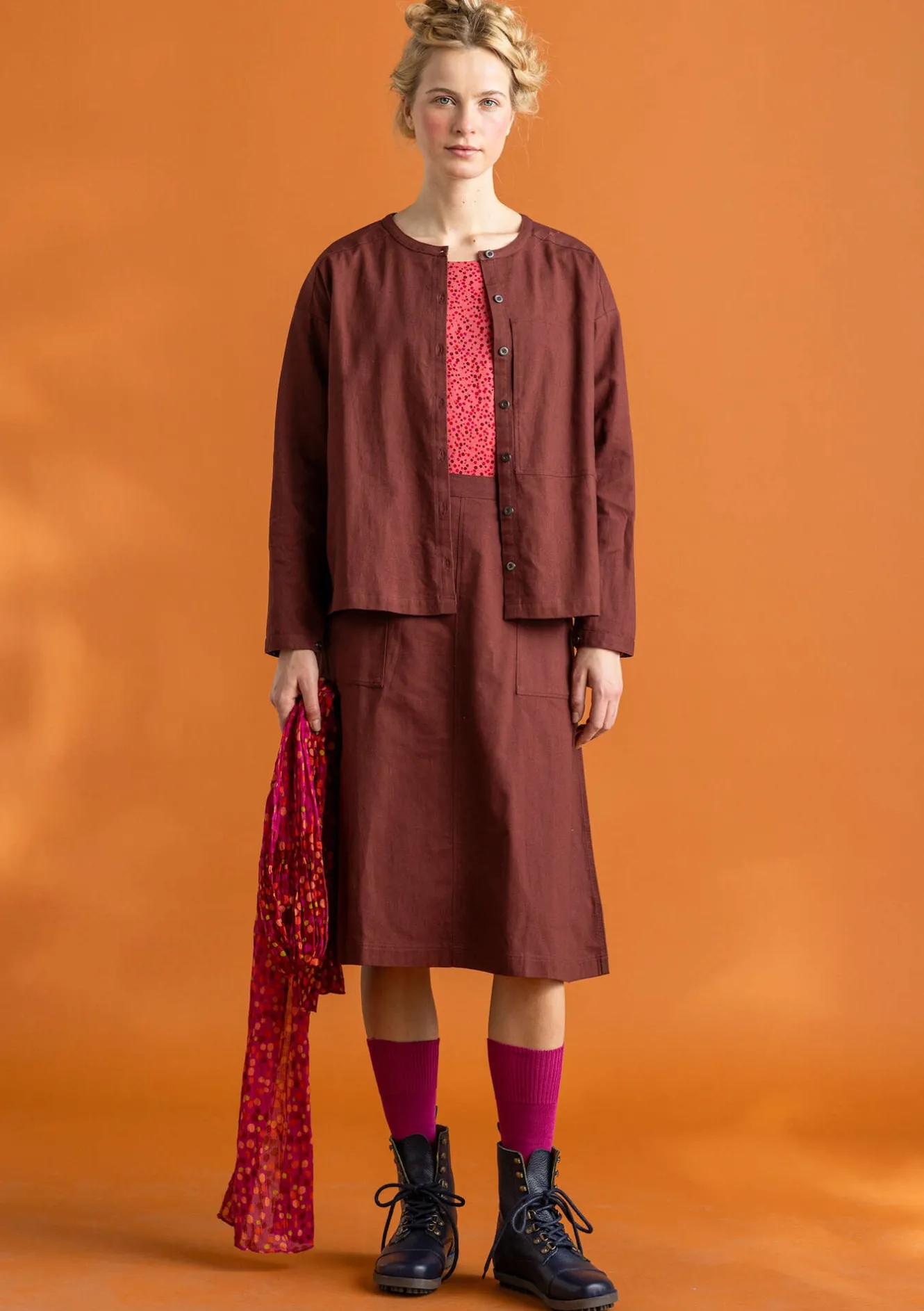 Gudrun Sjödén Vävd twillskjorta i ekologisk bomull