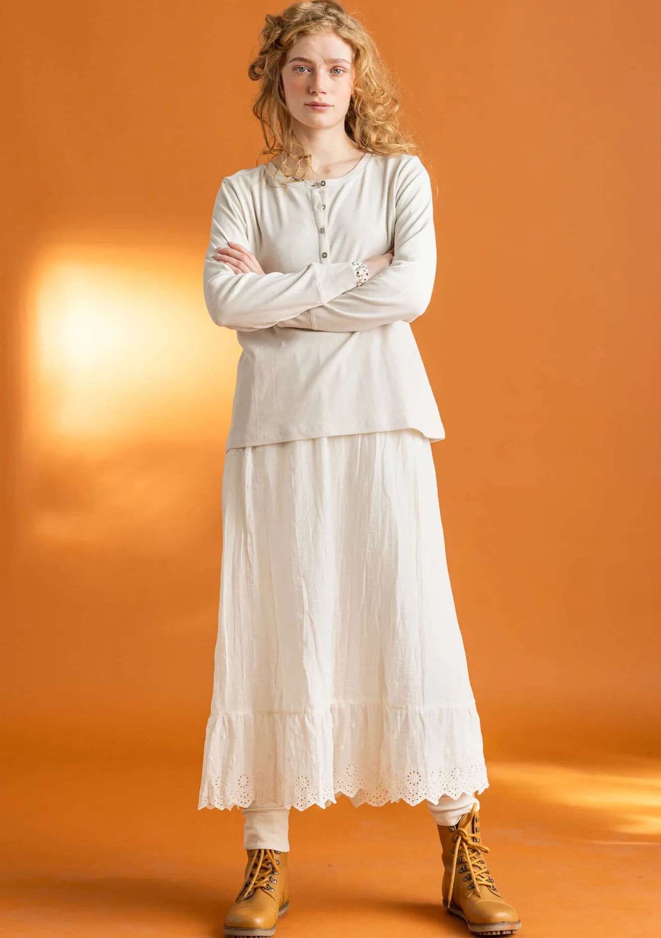 Gudrun Sjödén Vävd underkjol i ekologisk bomull