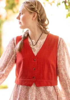 Gudrun Sjödén Vävd väst "Stina" i ekologisk bomull