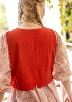 Gudrun Sjödén Vävd väst "Stina" i ekologisk bomull