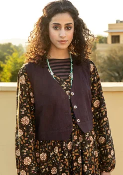 Gudrun Sjödén Vävd väst "Stina" i ekologisk bomull